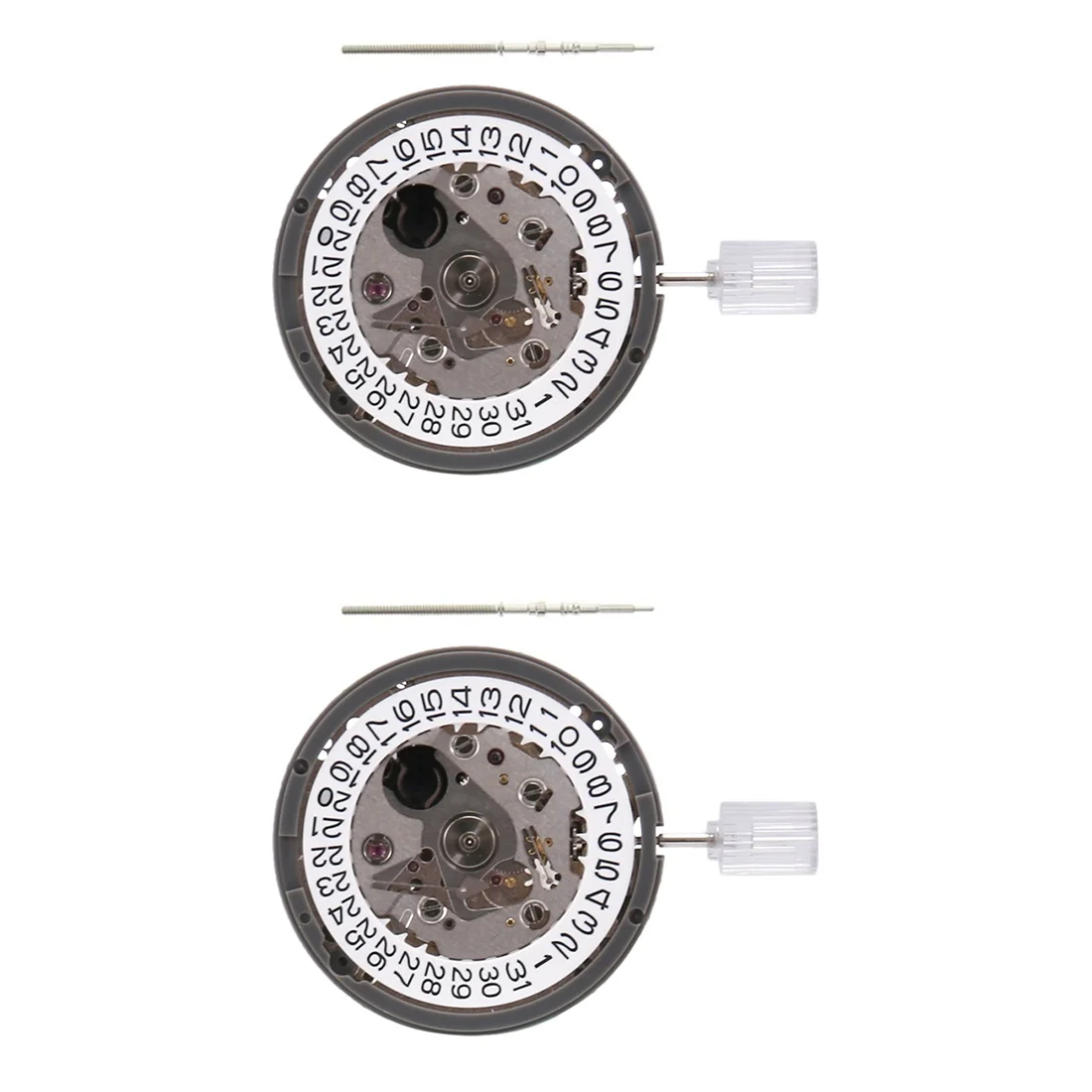 

2Pcs NH35/NH35A Mechanical Movement with White Date Window Luxury Automatic Watch Movt Replace Kit High Accuracy,White