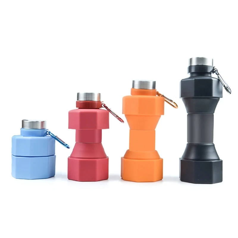 Yunyun 650 мл Силиконовая герметичная складная бутылка для воды Спортивная на