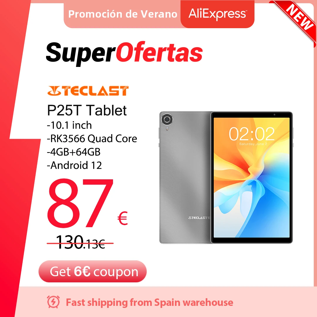 Teclast P25T планшет экран 10 1 дюймов четырёхъядерный Android 12 4 Гб ОЗУ 64 - Цена: 9265.42