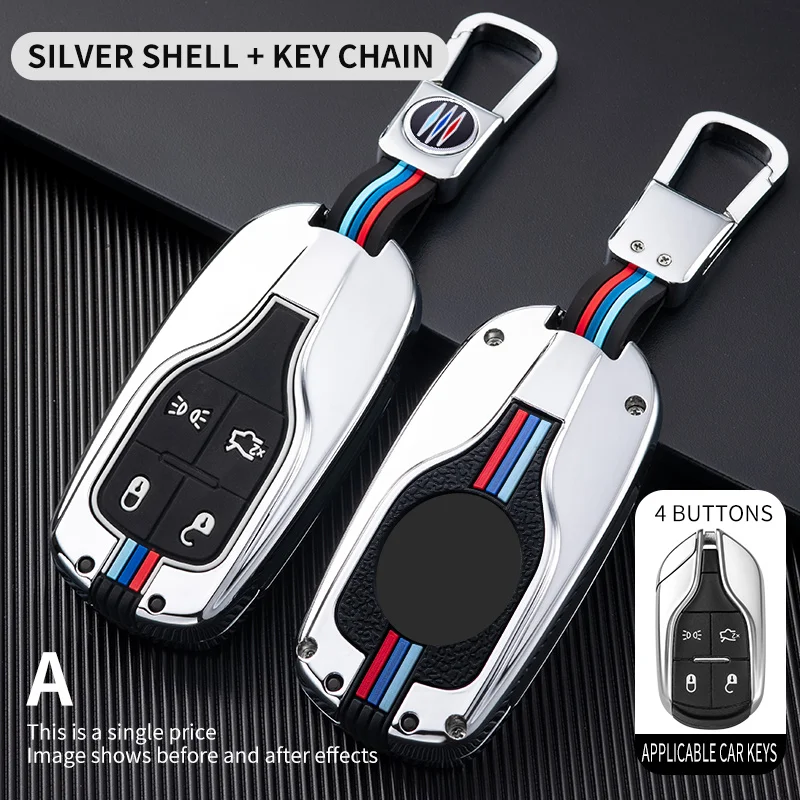 

Zinc Alloy Car Key Case Cover Auto Keychain Accessories for Maserati Levante Ghibli Quattroporte GT Granturism GranCabrio