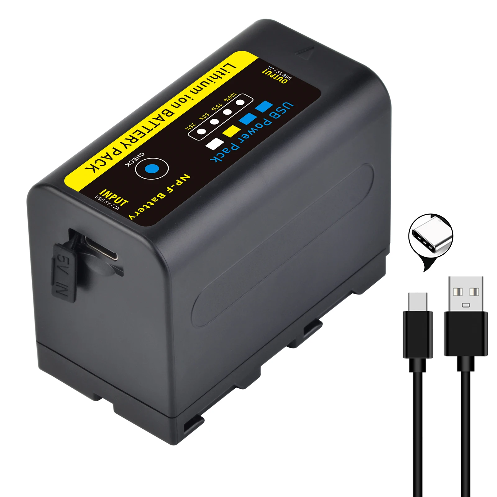 USB-выход, NP F750, NP F770, светодиодный индикатор питания, аккумулятор с портом Type-C для Sony NP F970, F960, F550, F570, CCD-RV100 MC1500C