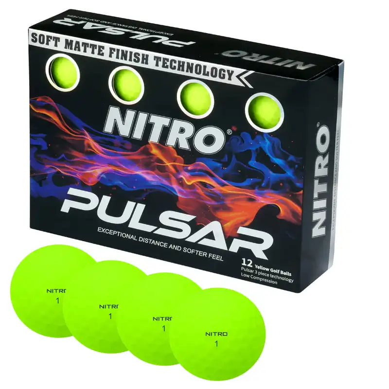 

Pulsar Golf Balls, Yellow, 12 Pack