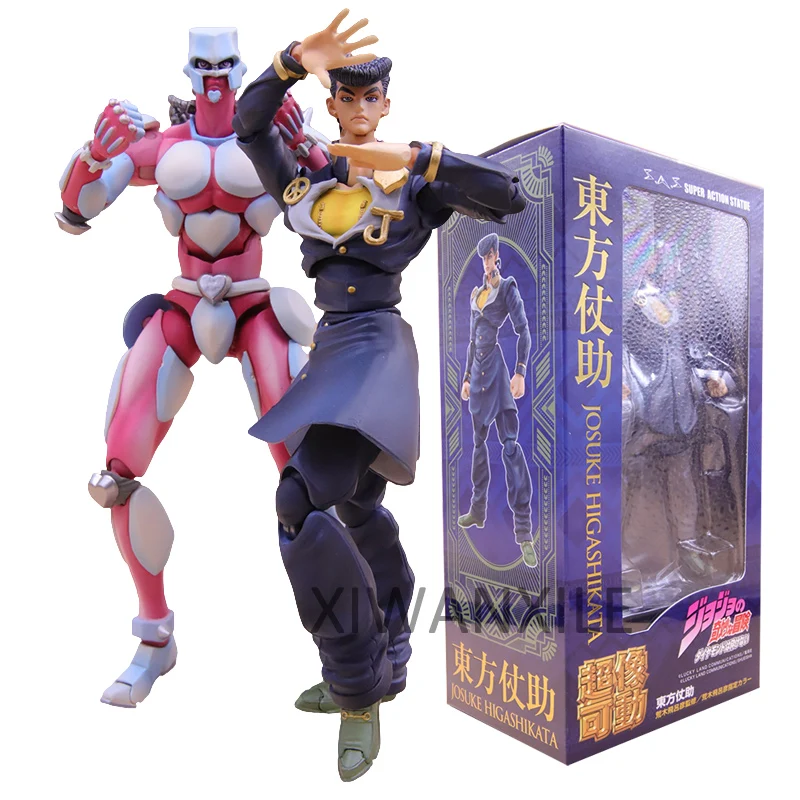 

16cm Part.4 JoJo Bizarre Adventure Anime Figure Super Action Statue #15 Josuke Higashikata Action Figure Collection Model Toys