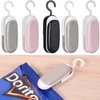 detachable food packaging sealer clip portable heat sealers organizer with hook plastic food snack storage bag kitchen gadgets