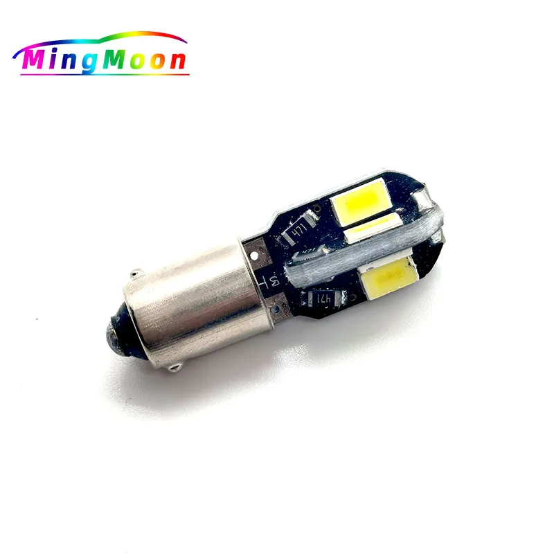 

50 шт./партия, светодиодные лампы Canbus BA9S 8SMD 5630 5730 ba9s t4w