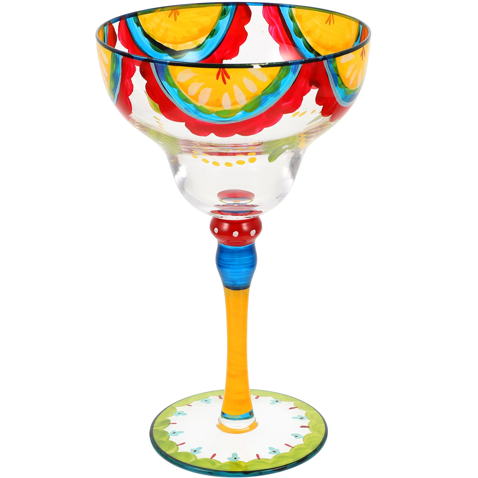 

Painted Margarita Glass Painted Glassware Decorative Margarita Glass Kitchen Table Decoration