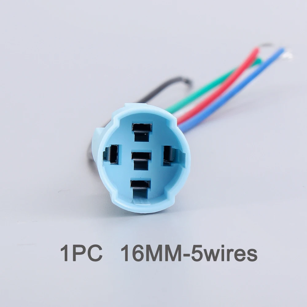 

1 шт. 16 мм 19 мм 22 мм 25 мм 30 мм кабельная розетка для металлического кнопочного переключателя проводки 2-6 проводов стабильный разъем для кнопки освесветильник лампы