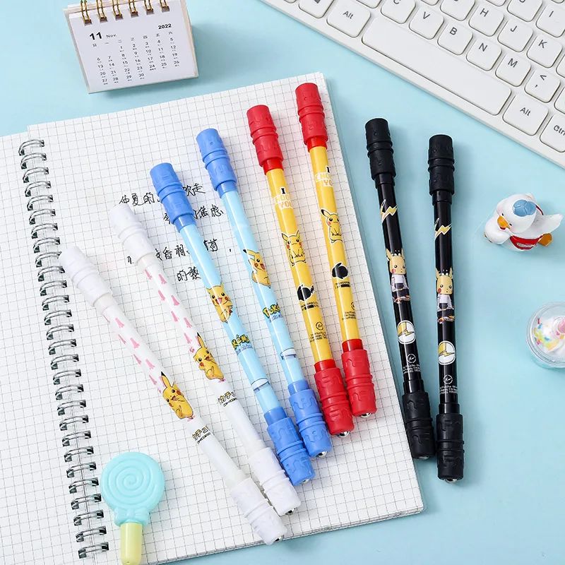 

Креативная мультяшная Милая Покемон, поворотная ручка, персональный декомпрессионный подарок, черный цвет, канцелярские принадлежности, о...