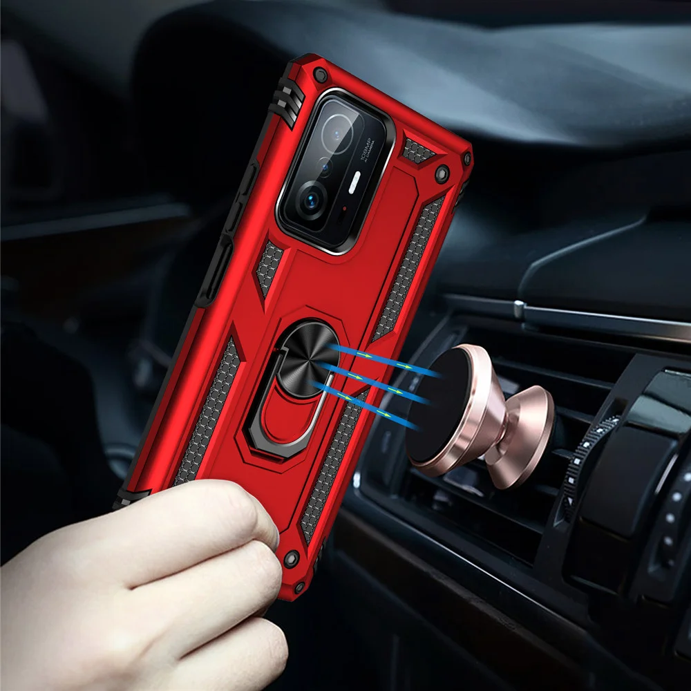 

Xiaomi 11T Pro For Xiaomi 11T Pro Case 11T 11TPro Luxury Armor Ring Car Holder Cover For Xiaomi 11T 11 Lite 12X 12 Pro Mi 10 9T