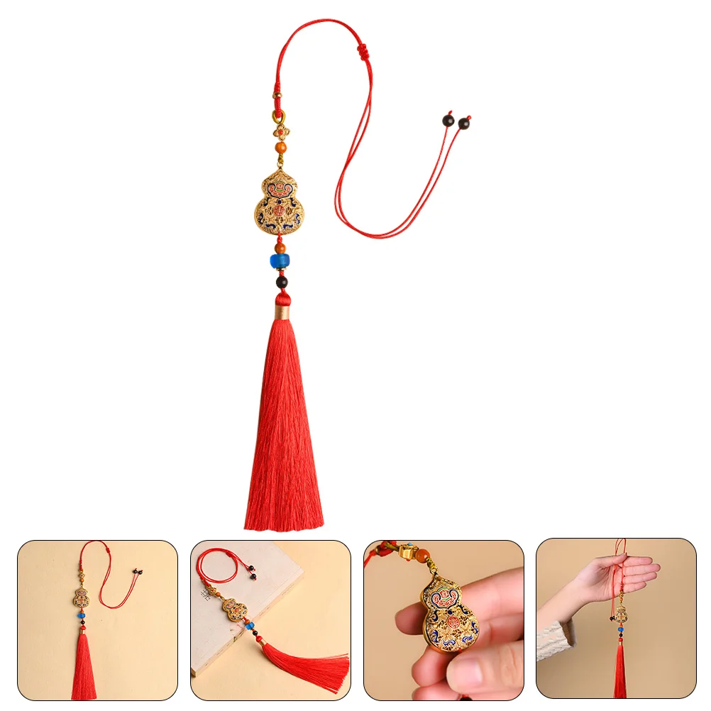 

Rearview Mirror Pendant Car Ornament Hanging Accessories Gourd Charms Coins Calabash Porsperity Fengshui