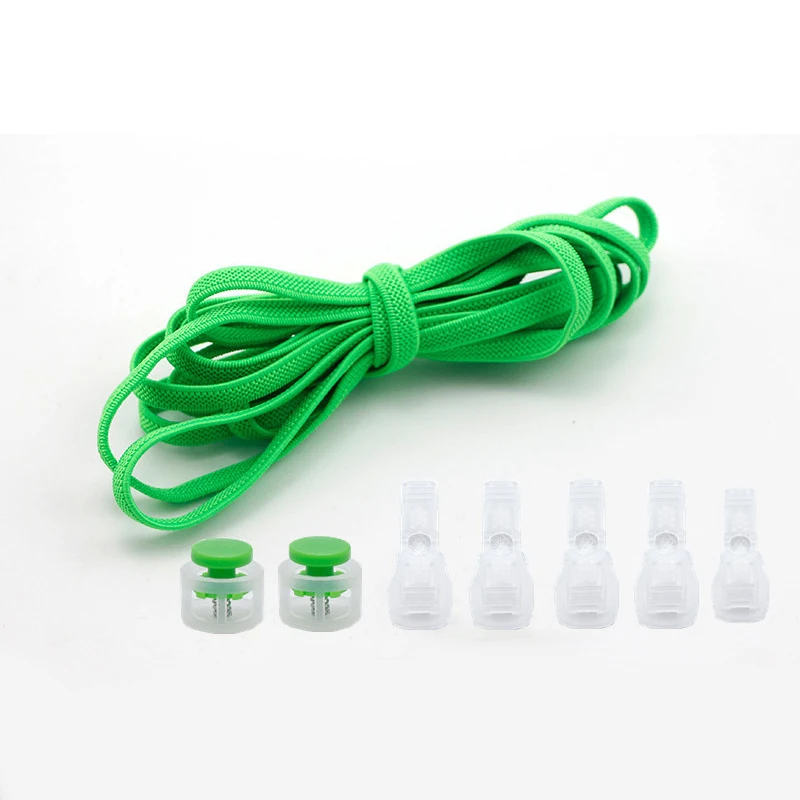 Lazy Bread Lace Buckle Elastic Shoelaces Round Locking No Tie Shoe Laces Kids Adult Quick Lazy Laces Rubber Sneakers Shoelace
