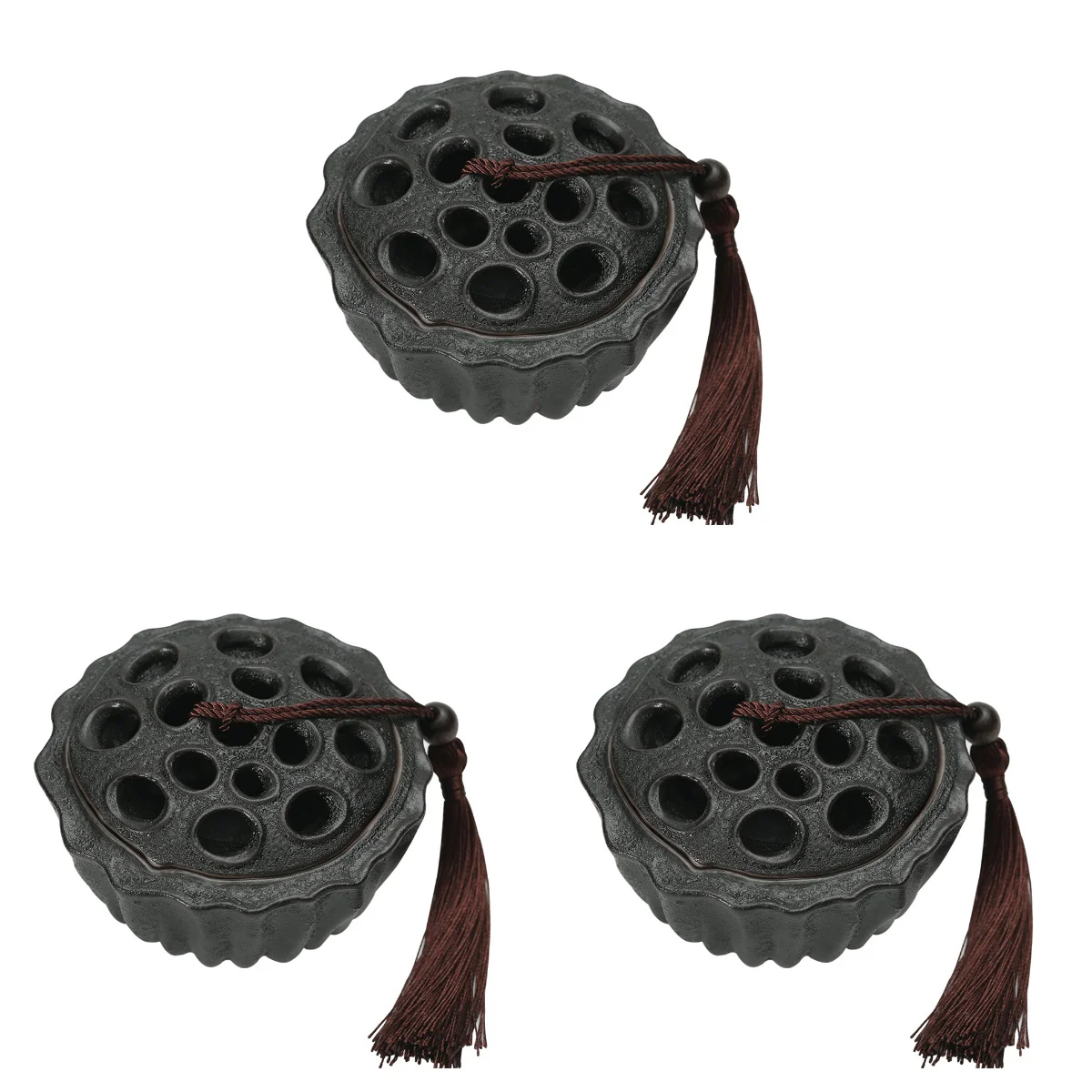 

3 шт., керамическая курильница в виде лотоса