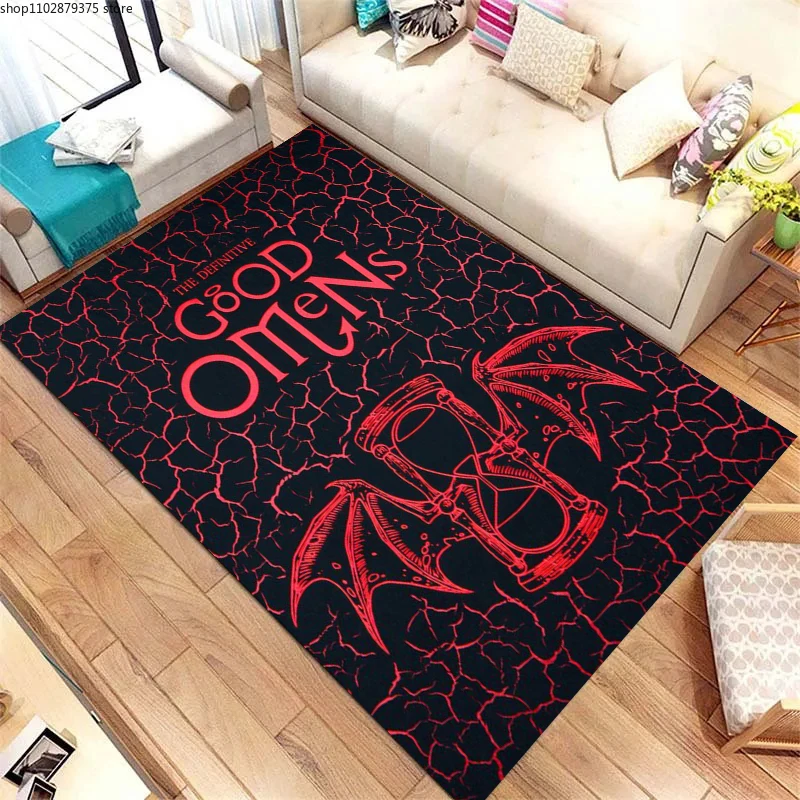 

Good Omens Movie Angels Demons Carpets,carpet for Bedroom Bedside Living Room Kitchen Laundry Room,Floor Mat,playmat,home Rugs