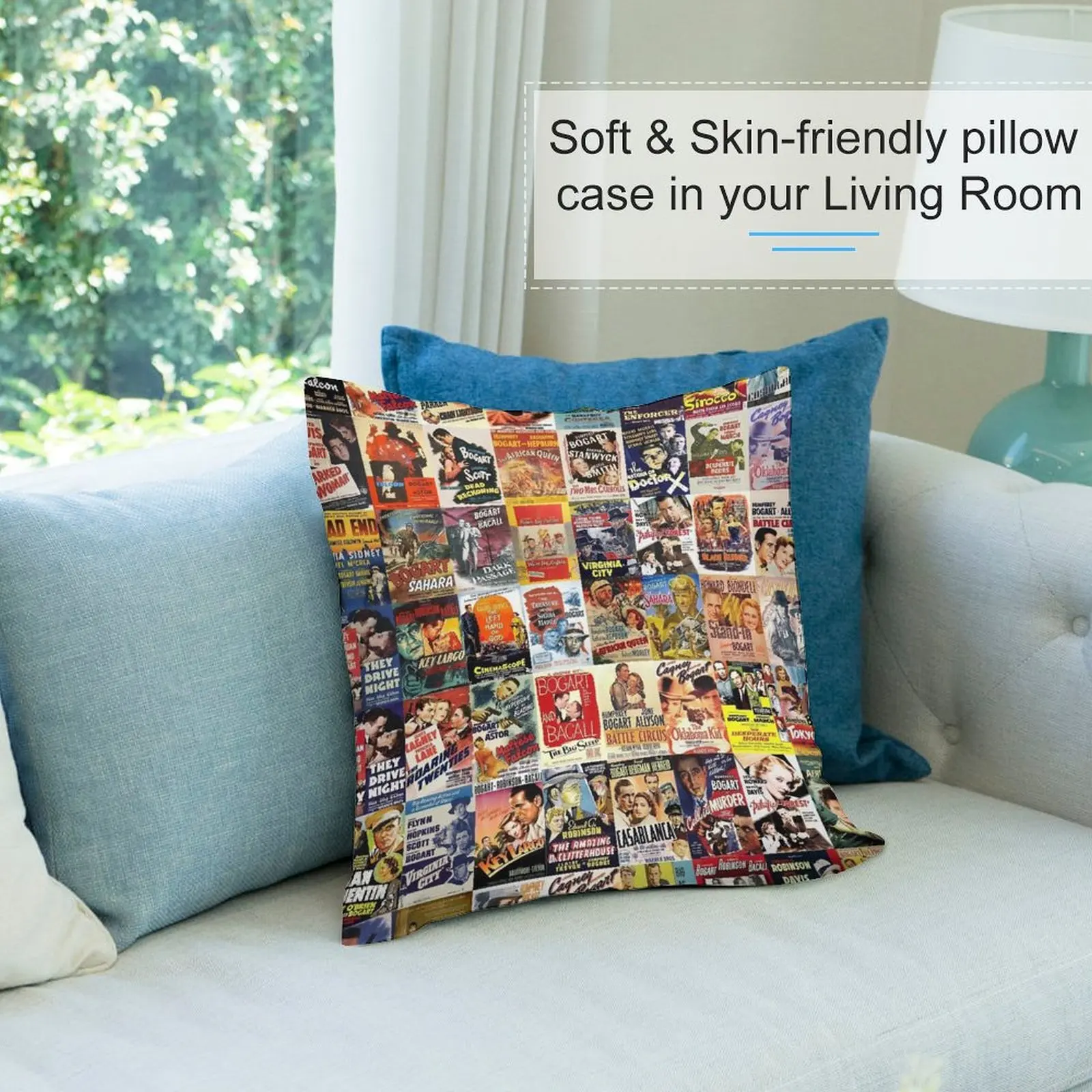 Хумфри Богарт кино плакаты диванная подушка новогодние подушки Эстетическая