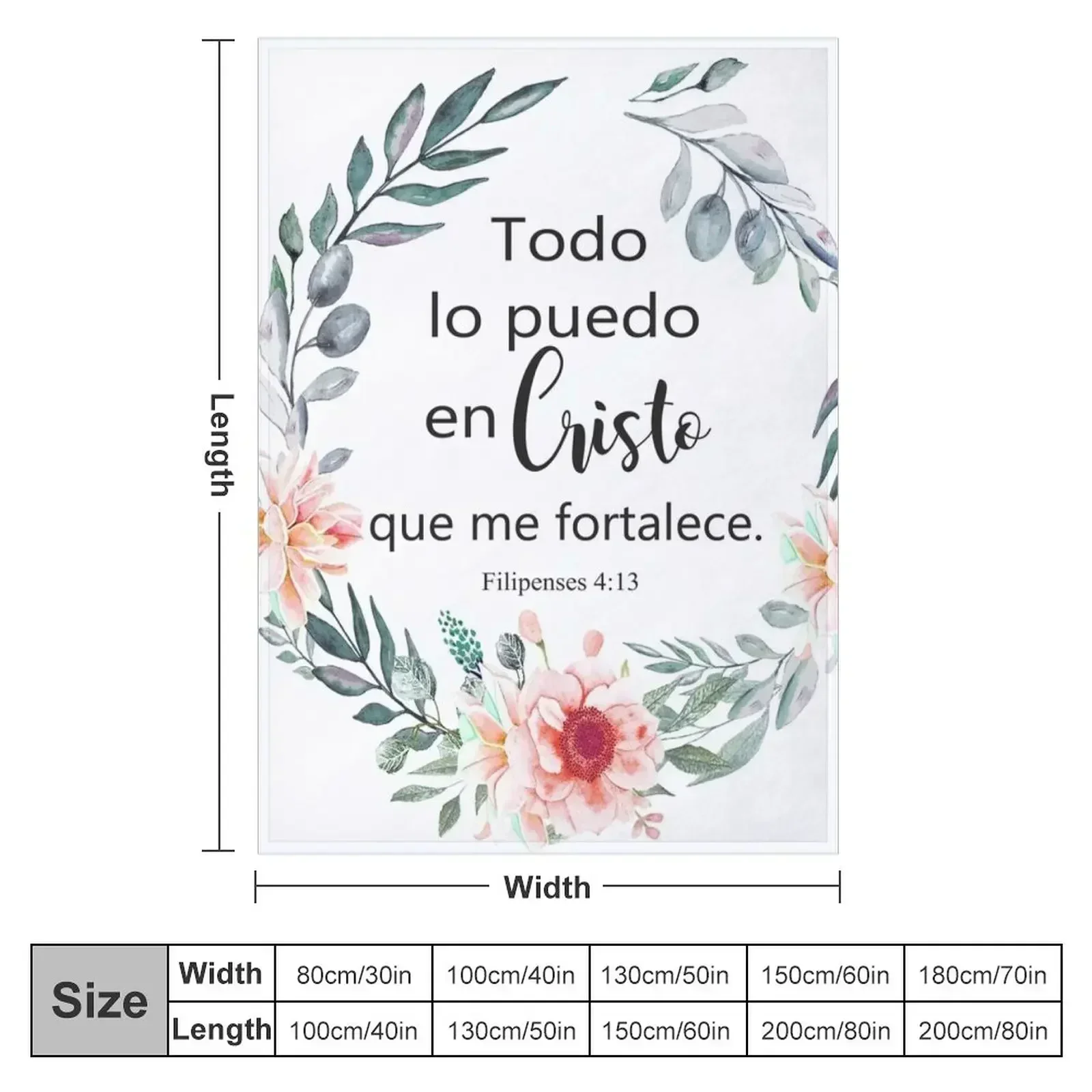 TODO LO PUEDO EN CRISTO QUE ME FORTALECE Плед Мягкие покрывала Меховые одеяла