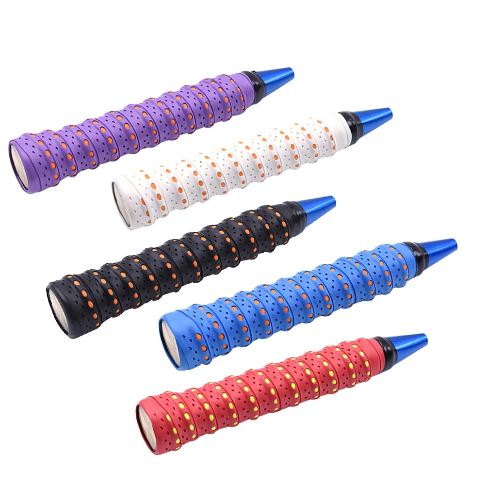 

5 Rolls Racket Grip Winding Tapes Sweat Absorbing Bands Fishing Rod Handle Tapes Anti-slip Handle Grip Winding Belts