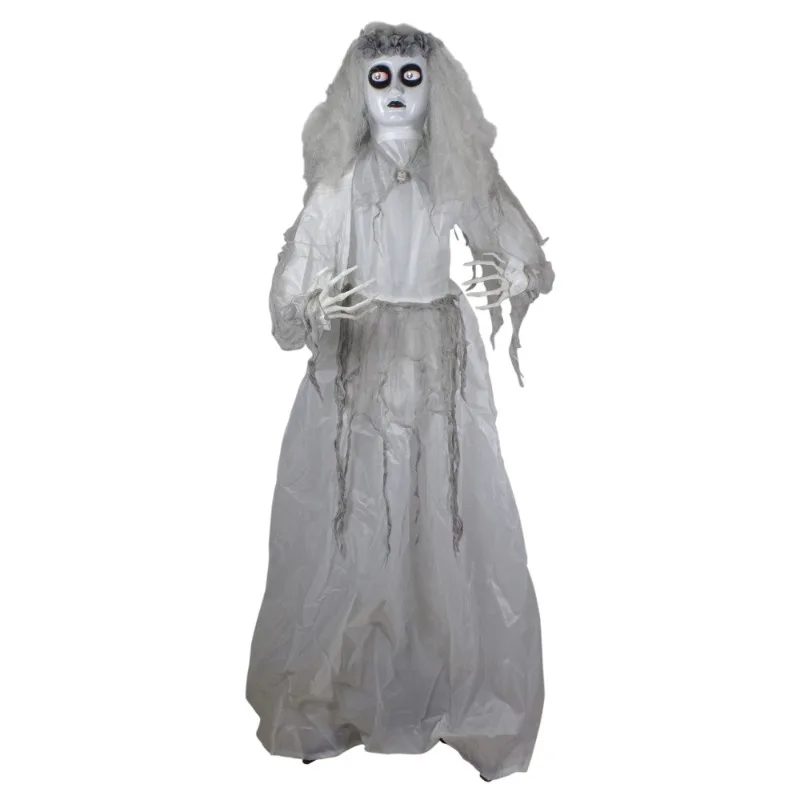 

6' Lighted and Animated Ghost Bride Indoor Halloween Decoration for Home Demon Slayer