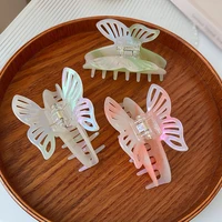 1pcs acetate hair claws butterfly hairpin clips gradient color hair styling clip catch barrettes women girls hair accessories