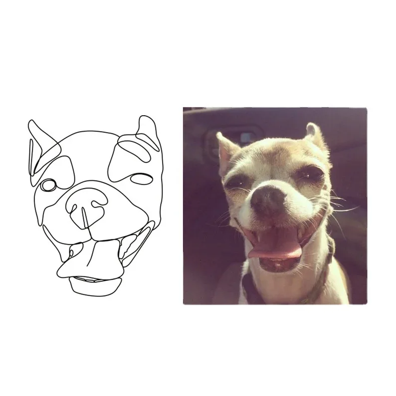 Ожерелье из нержавеющей стали с изображением персонализированного портрета