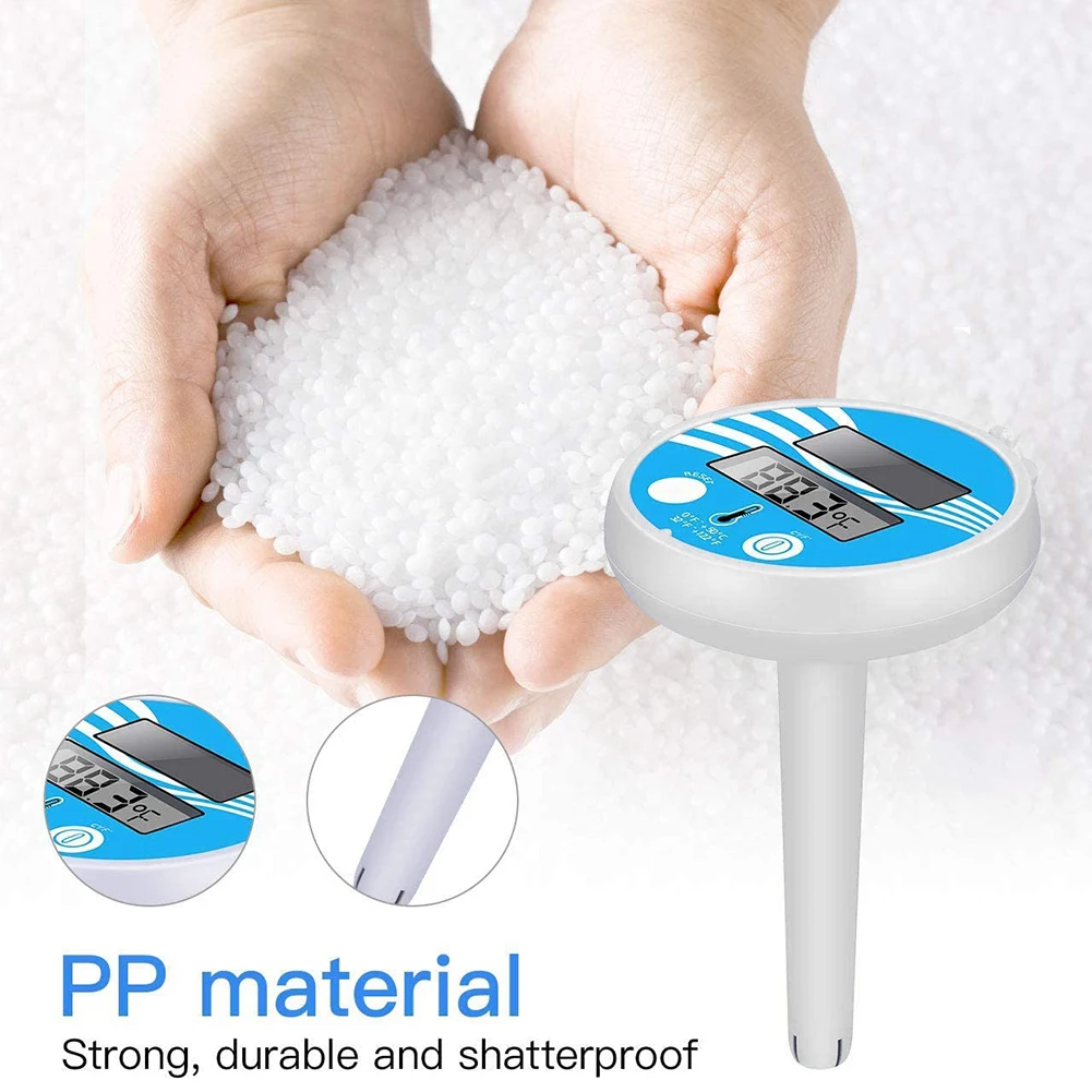 

Hot Tub Spa Aquarium Pool Accessories ond Tub Waterproof Temperature Meter Solar Powered Floating Thermometer