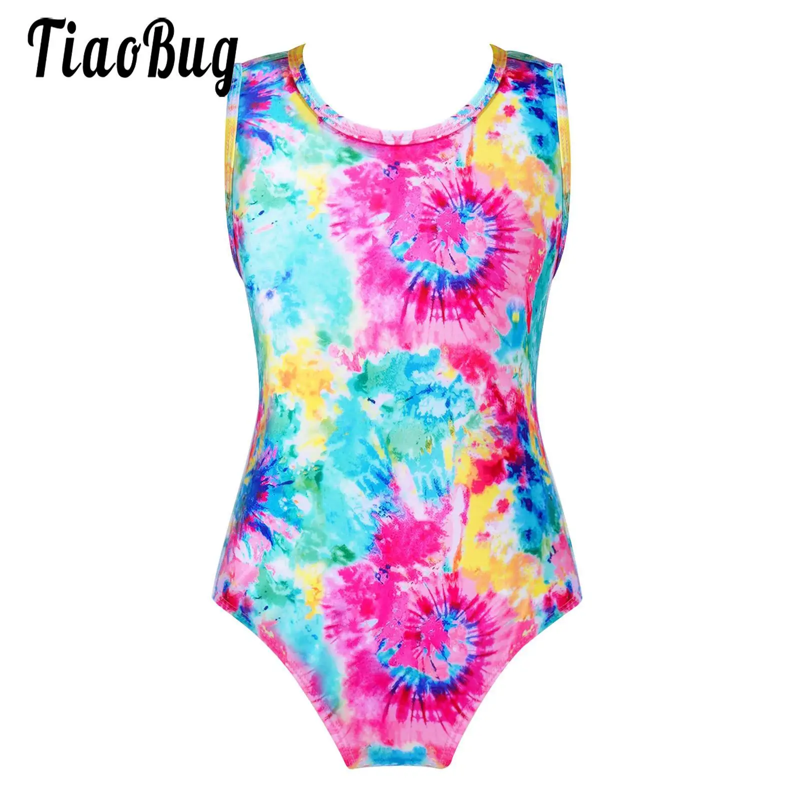 

Kids Girls Gymnastics Leotards Various Print Athletic Bodysuit Girl Criss Cross Ballet Dance Training Yoga Workout Sport Clothes
