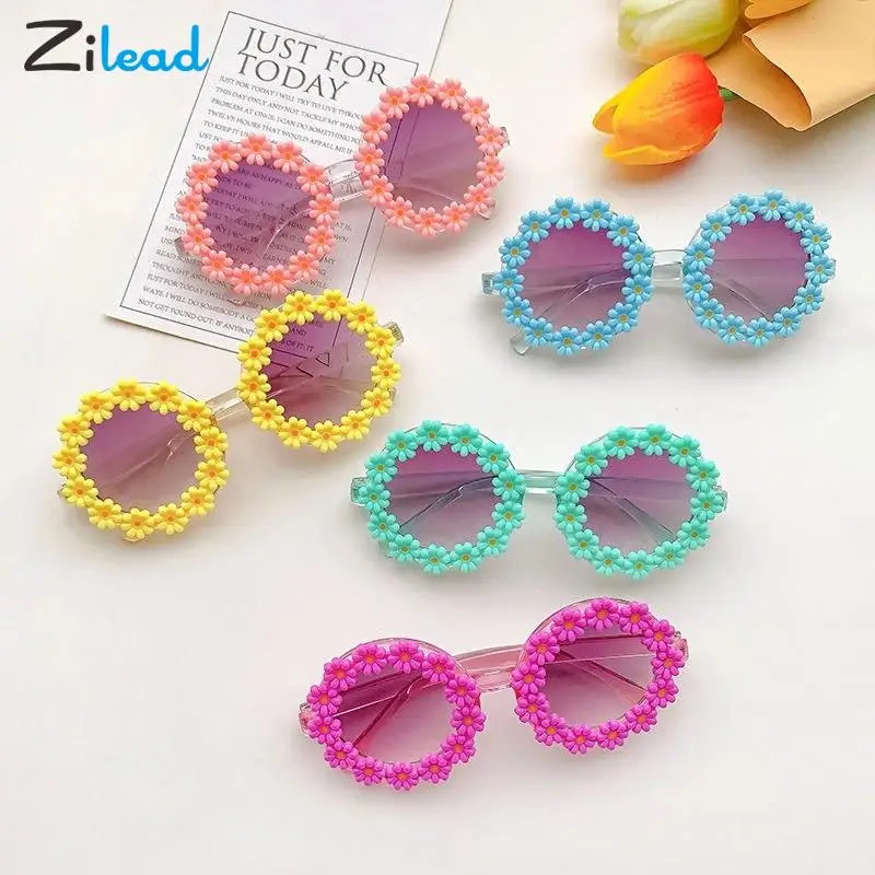 

Zilead New Kids Sunglasses Children Flower Sunglasses Girls Boys Baby Shades Glasses UV400 Outdoor Sun Protection Eyewear Gafas