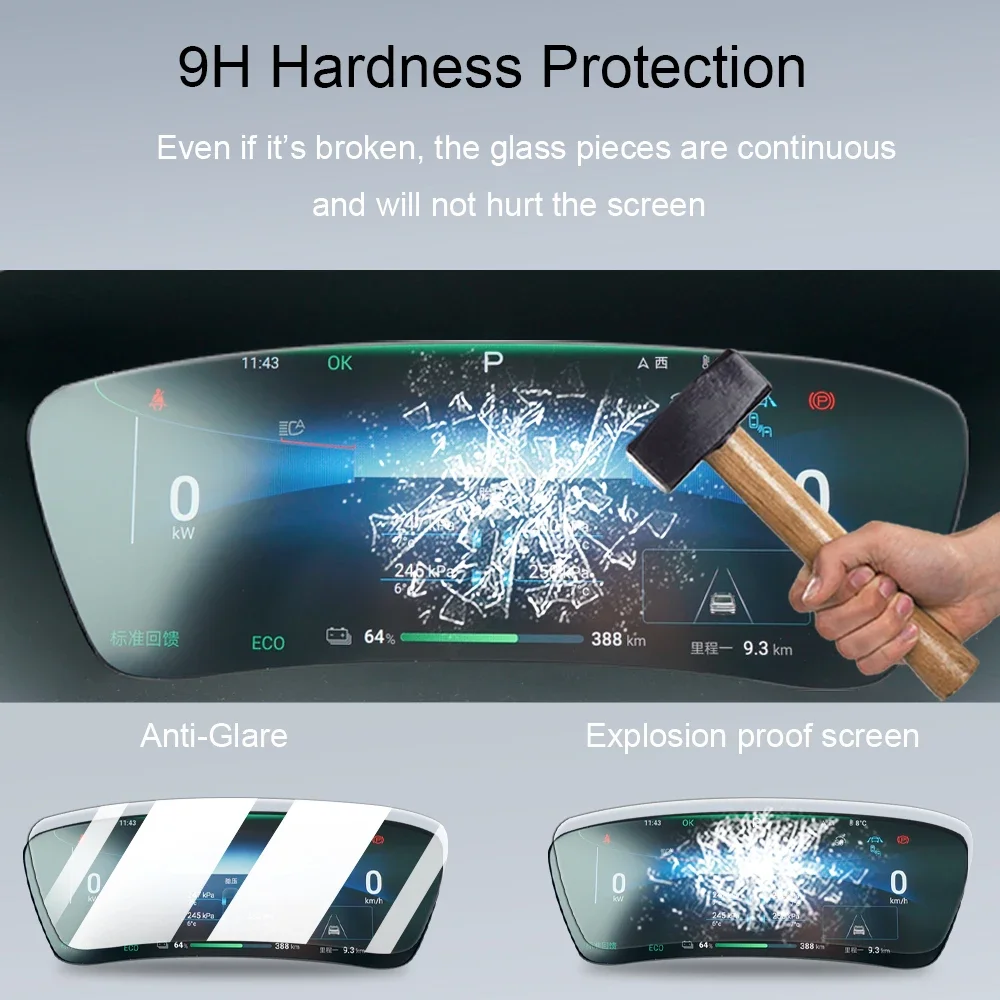 MUQSHI салон автомобиля экран центральной консоли закаленная стеклянная пленка