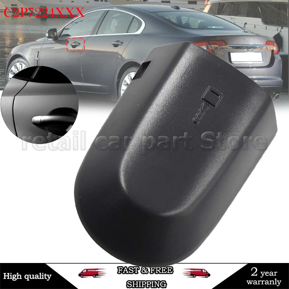 Фото Наружная дверная ручка для Jaguar XF & XK 2006-2015, серая/черная крышка, C2P7224XXX C2P7224, передняя детская крышка автомобиля, Новинка №1