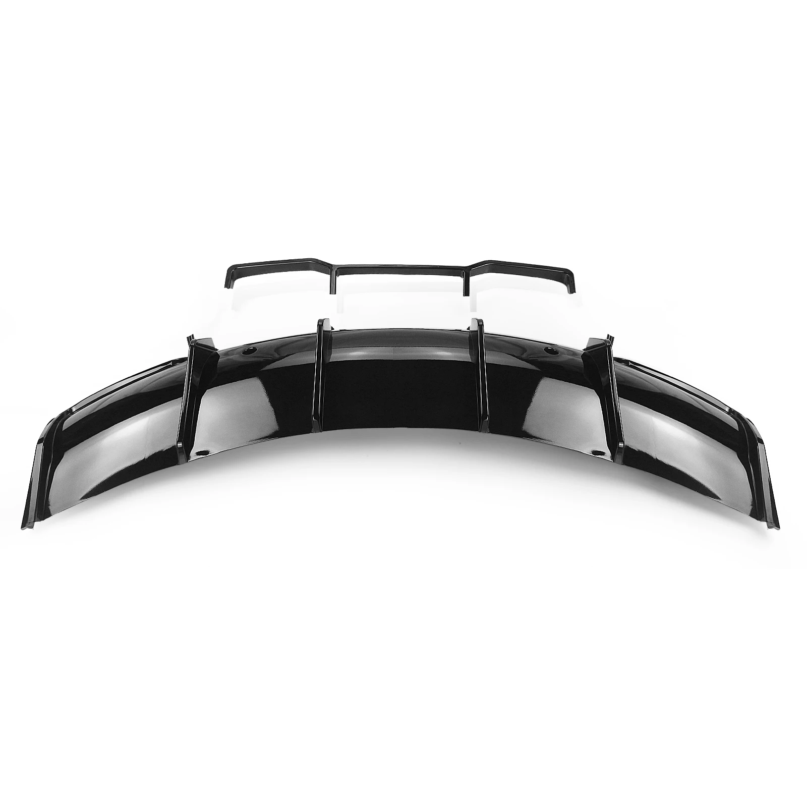 Глянцевый черный задний диффузор бампер губа комплект кузова автомобиля