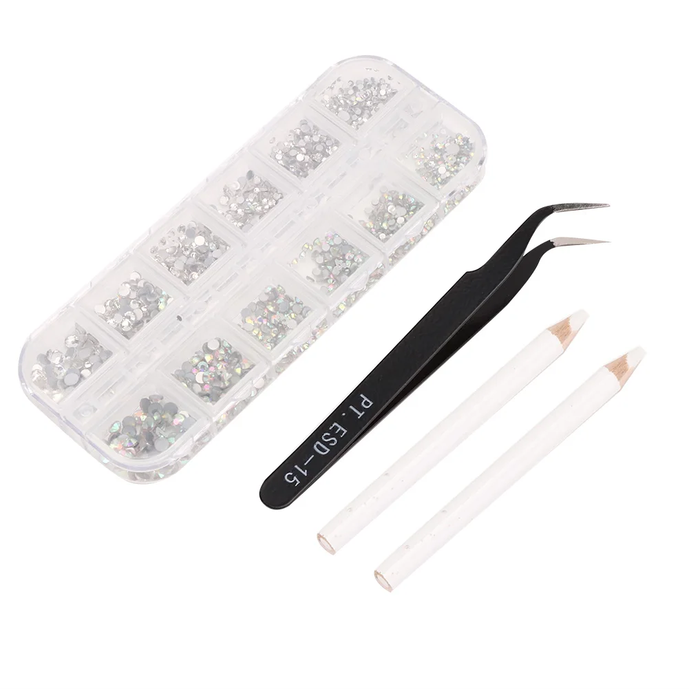 

Nail Dotting Pen Nail Art Exquisite Rhinestones Decoration Tweezers Set Manicure Tool