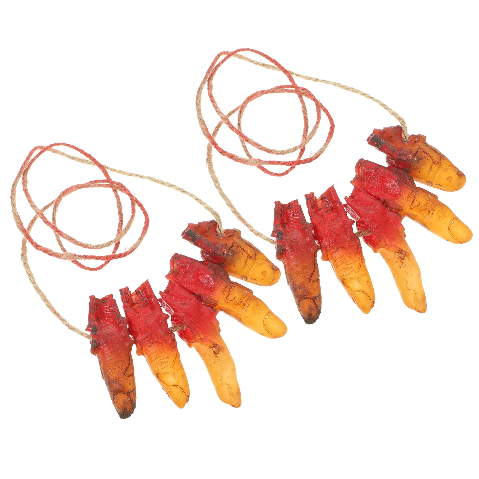 

Halloween Hanging Ornament Party Decor Finger Pendant Necklace Jewelry Pvc Broken