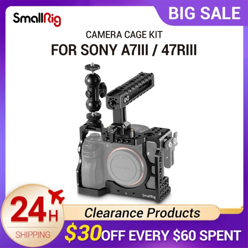 

SmallRig A9 Cell for Sony A9 Form Fitting Camera Cage with Nato Rail Cold Shoe Mount Light Weight Camera Kit 2013