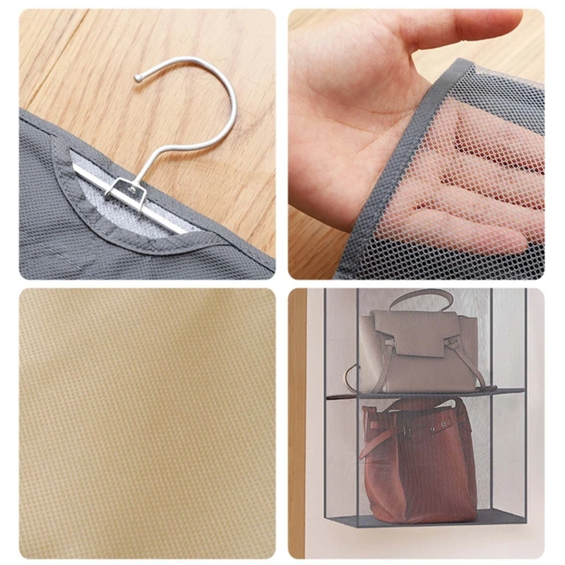 

Держатель для хранения сумок 2/3/4 яруса без ткани Многофункциональная вешалка полка