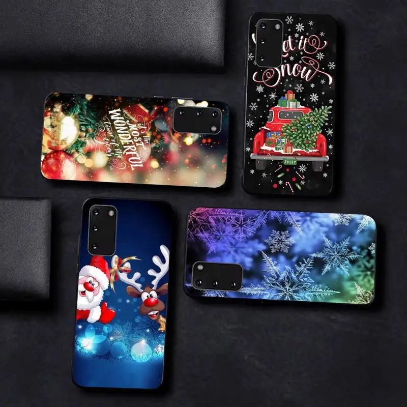 

New Year Christmas Phone Case For Samsung S 9 10 20 21 22 23 30 23plus lite Ultra FE S10lite Fundas