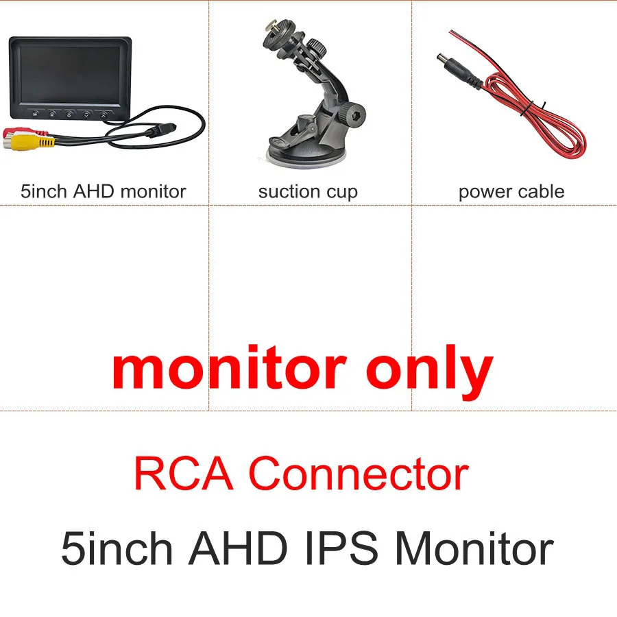 

DIYKIT 5-дюймовый AHD IPS автомобильный монитор заднего вида с цифровым экраном и поддержкой автомобильной камеры AHD CVBS