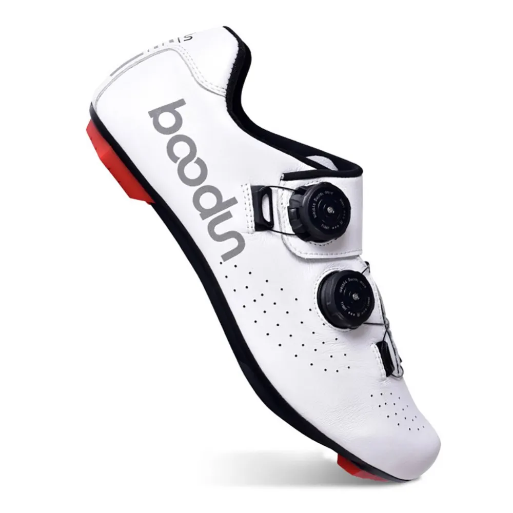 

Leather Road Cycling Shoes Lock-assisted Bicycle Shoes Spinning Shoes Biking Lock Shoes