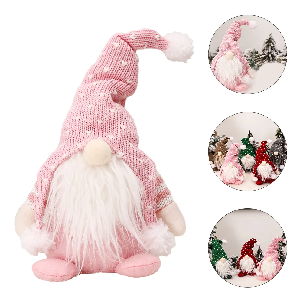 

1pc Adorable Creative Beautiful Xmas Gnome Dwarf Figurine Faceless Kids