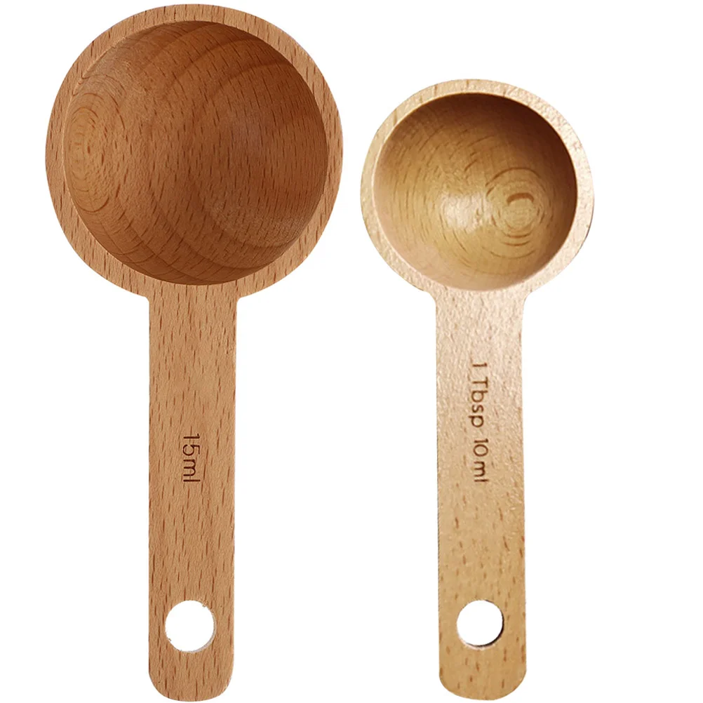 

Scoop Scoops Forcanisters Tablespoon Spoon Wooden Tea Measure Wood Measuring Loose Coffee