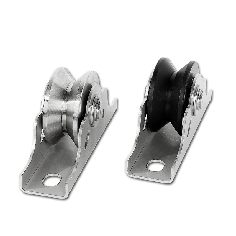 201 304 Stainless Steel Pulley U V H track Wheel Wire Rope Lifting Door Guide