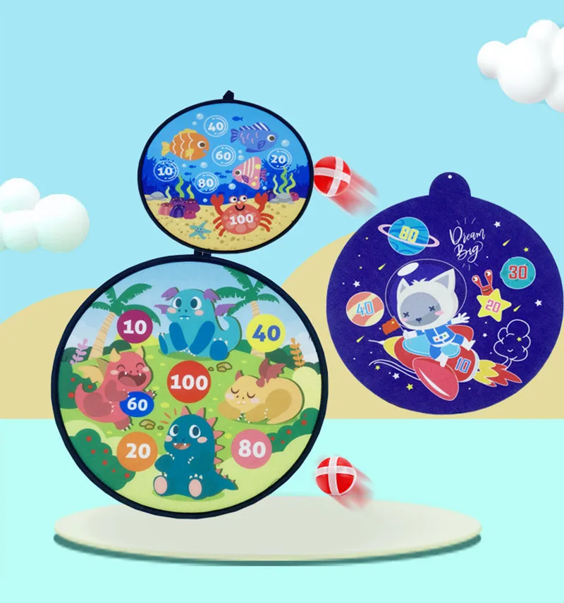 

Montessori Dart Board for Kids Boys Sticky Balls Target Games Kid Indoor Outdoor Sports Play Toys Games For Children Xmas Gifts