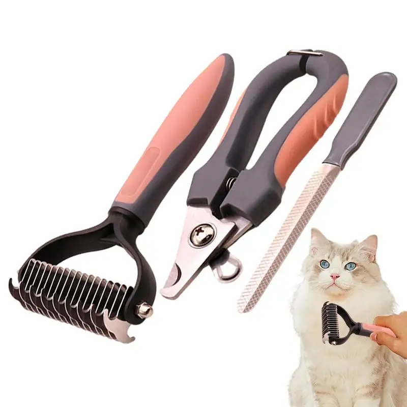

Dog Toenail Clippers Pet Toenail Clippers Grooming Set With Nail File And Comb Safe Grooming Accessories For Cats Dogs Rabbits