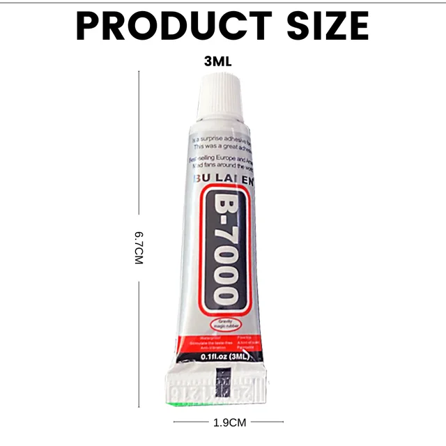 20pcs B7000 3ml Mobile Phone Touch Screen Super Glue B-7000 Adhesive Telephone DIY Glue Repair Point Diamond Jewelry Glass Glue 2