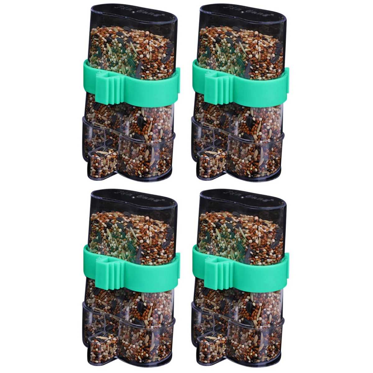 

4 шт., пластиковые кормушки поилки для попугаев