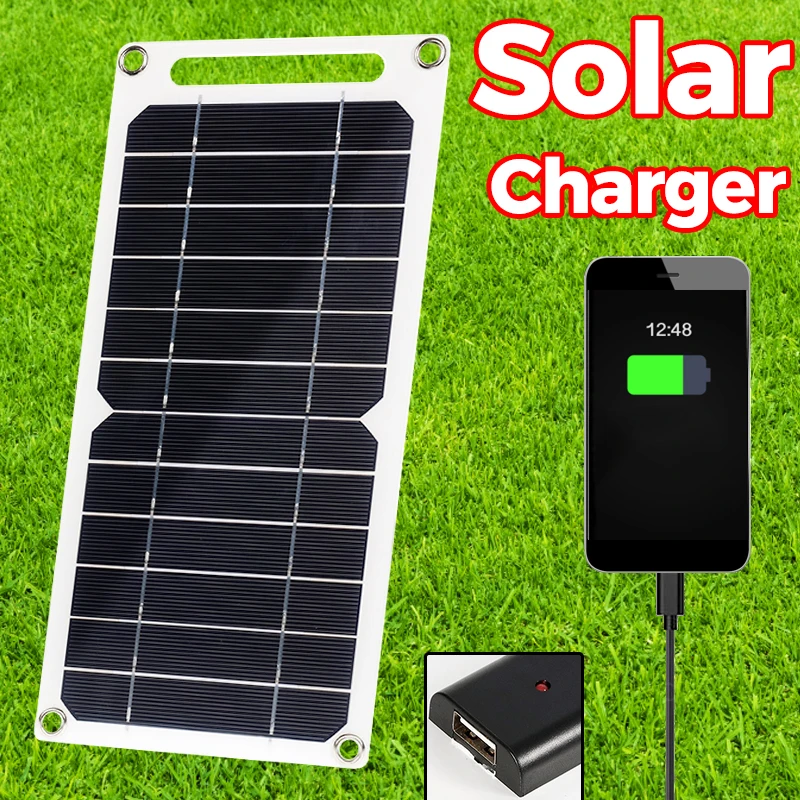 

20W 5V Solar Panel USB Solar Cell Outdoor Waterproof Camping Portable Cell Power Bank Battery Solar Charger for Mobile Phone