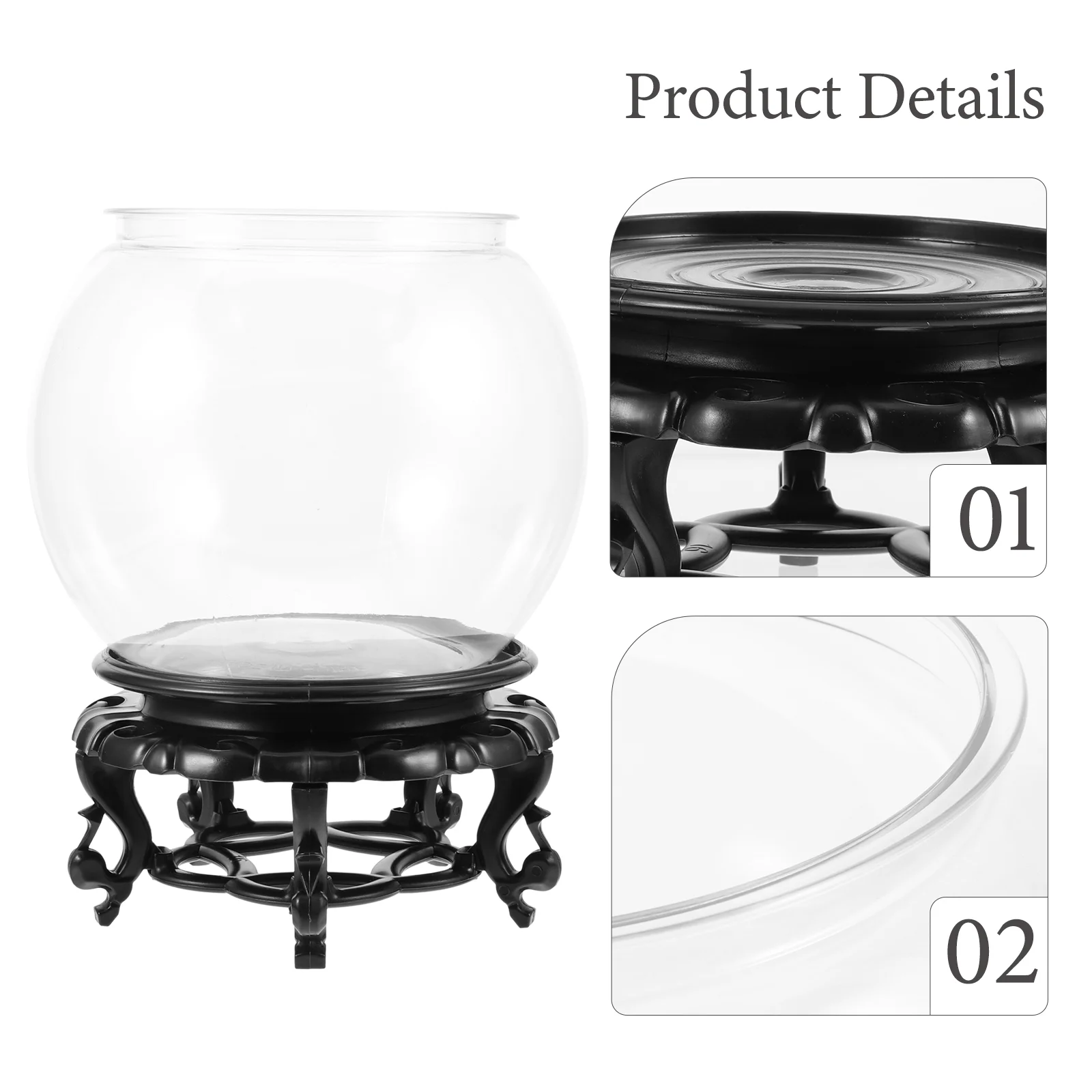 Маленький аквариум для золотых рыбок пластиковый легкий черепаха прозрачный