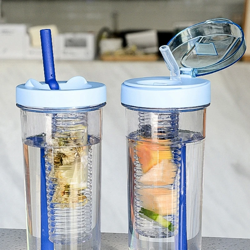Fruit Infuser Drinking Bottle With Straw Reusable Simply Mod