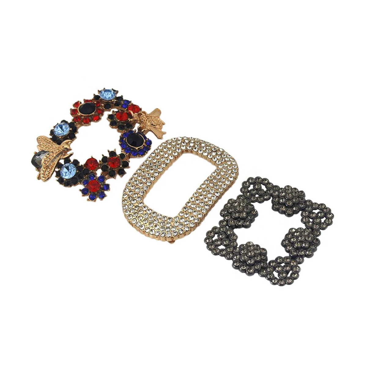 Пара металлических квадратных застежек для стразы туфли с пряжками сумок