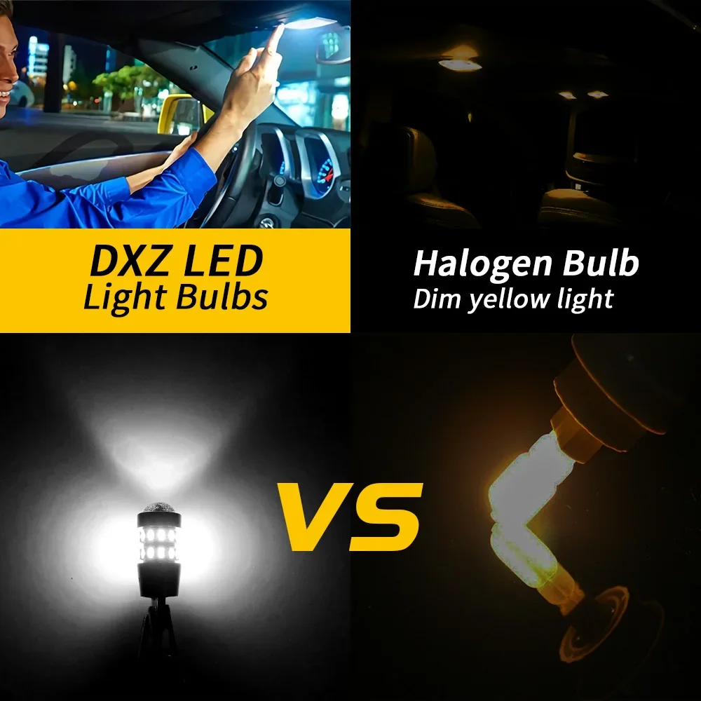 Фото DXZ 2 шт. W5W T10 светодиодные лампы с линзой 30SMD 12V WY5W Canbus автомобильный интерьерный купольный сигнал парковки для BMW Audi Mercedes №5