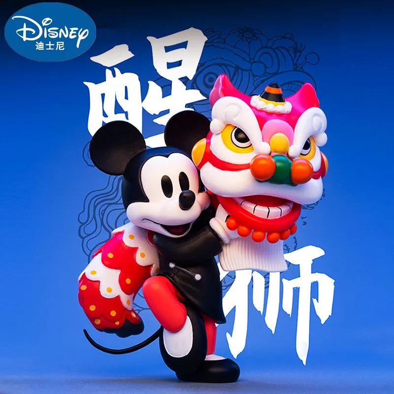 

Genuine Mickey Mouse Series Blind Box Chinese Kung Fu Anime Figures Mickey Action Figurine Ornaments Tide Toys for Children Gift