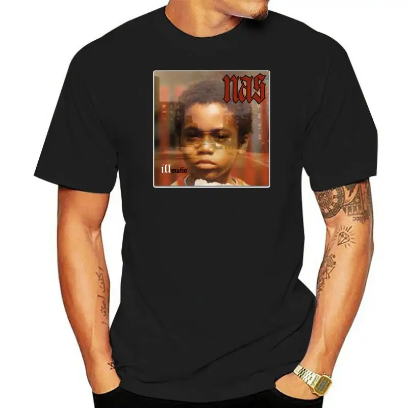 

Футболка Nas Illmatic в стиле хип-хоп, винтажная, рэп, Ill, merch, футболка Def Jam Nasir Jones, белая